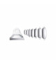 MAJONI Pare battage 2 anneaux blanc 15x60cm
