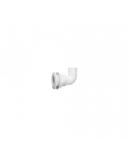 NUOVA RADE Sortie de coque blanche coudée Ø35mm - tuyau Ø25