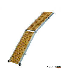 TREM Passerelle pliable en caillebotis + alu 2m