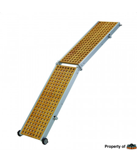 TREM Passerelle pliable en caillebotis + alu 2m