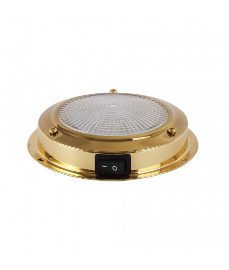 Plafonnier LED laiton Ø ext. 110mm Ø verre 93mm