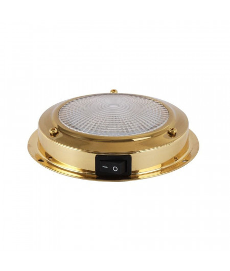 Plafonnier LED laiton Ø ext. 168mm Ø verre 150mm