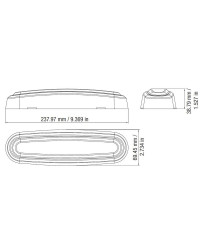 Plafonnier néon blanc 24cm