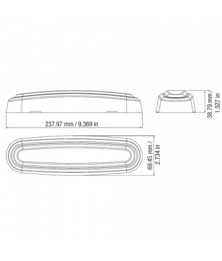 Plafonnier néon blanc 24cm