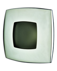 FORESTI Plafonnier carré 76mm 10W chrome aspect perlé