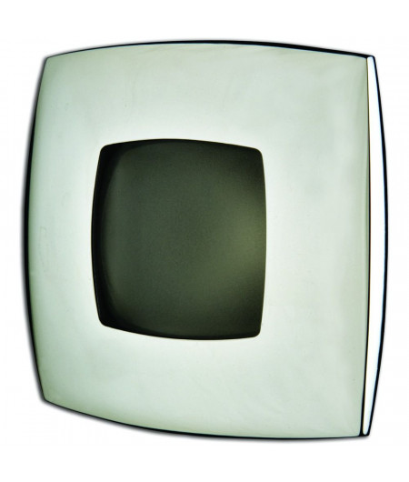 FORESTI Plafonnier carré 76mm 10W chrome aspect perlé