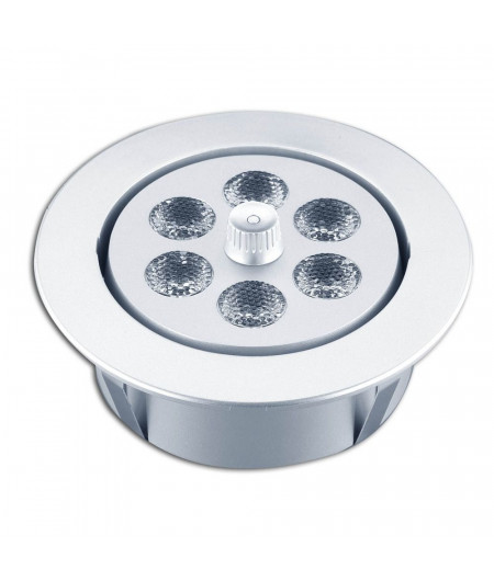 TREM Plafonnier Inox à 6 Leds blanches orientable