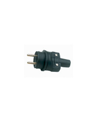 Fiche 230V mâle caoutchouc