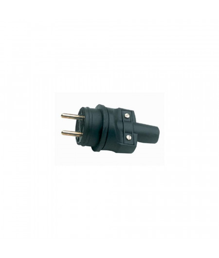 Fiche 230V mâle caoutchouc