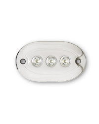 TREM Projecteur 3 LED sous-marin blanc lumière verte IP68
