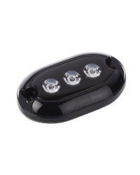 TREM Projecteur 3 LED sous-marin noir lumière blanche IP68