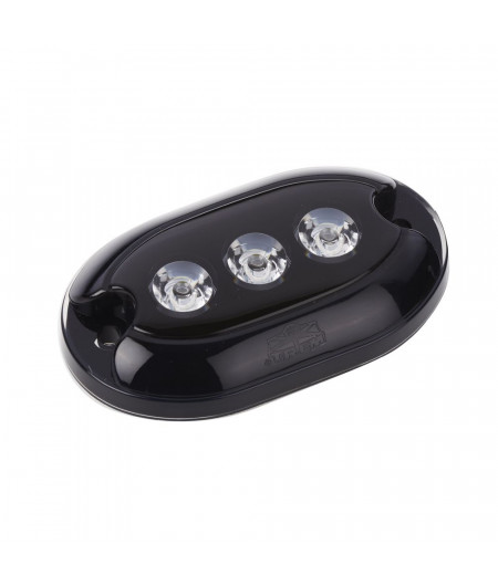 TREM Projecteur 3 LED sous-marin noir lumière blanche IP68