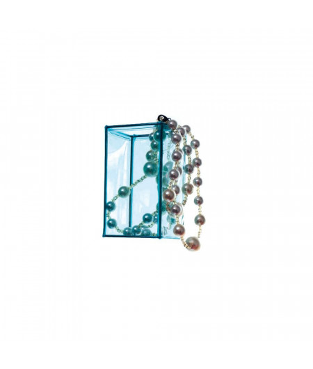 Rangement à ventouse 7x7x12cm bleu
