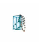 Rangement à ventouse 7x7x12cm bleu