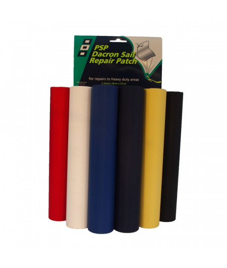 PSP Adhésif pour réparation de voile dacron 24 x 37cm Blanc