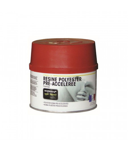 SOROMAP Resine polyester pré-accelerée 375g + catalyseur