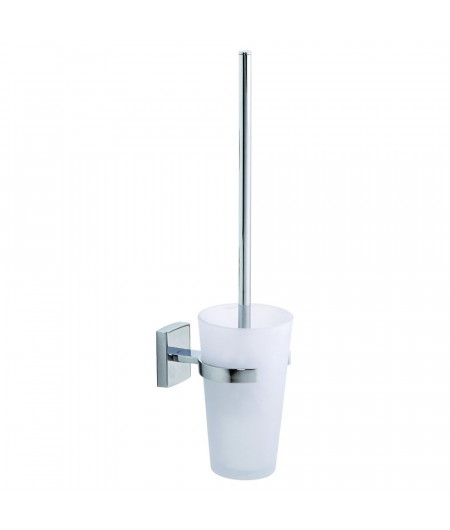 TESA Klaam ensemble mural brosse WC, métal chromé, carré