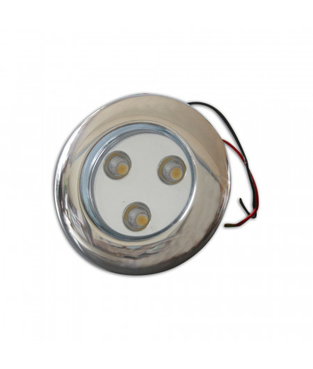 Spot à leds blanches 11,5-30V orientable 40° inox