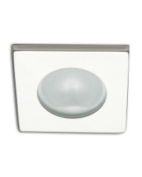 Spot carré RAY à Led lumière blanche froide laiton laqué bla