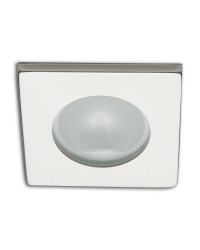 Spot carré RAY à Led lumière blanche froide inox poli