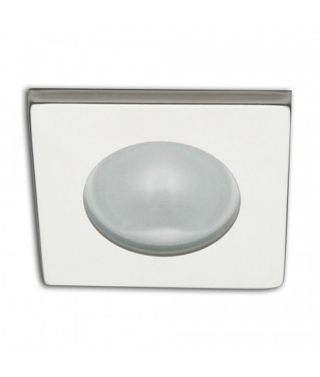 Spot carré RAY à Led lumière blanche froide inox poli