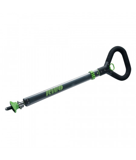 RWO Stick Alu noir à poignée téléscopique 55/80cm avec rotul