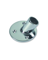 FORESTI Support plat pont laiton chromé pour hampe Ø22mm/60°