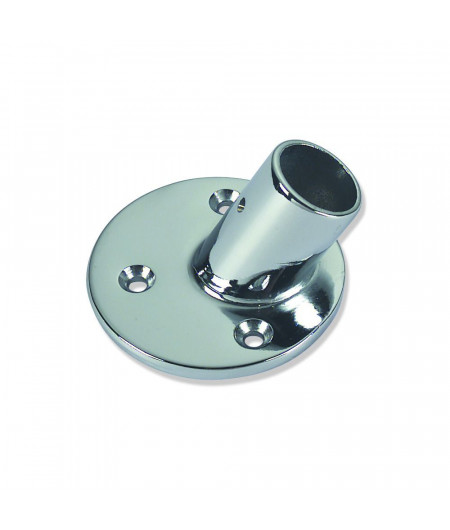 FORESTI Support plat pont laiton chromé pour hampe Ø22mm/60°