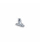 FORESTI Support plat pont laiton chromé pour hampe Ø13mm