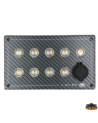 TREM Tableau electrique 7 inter, 3 poussoirs + USB