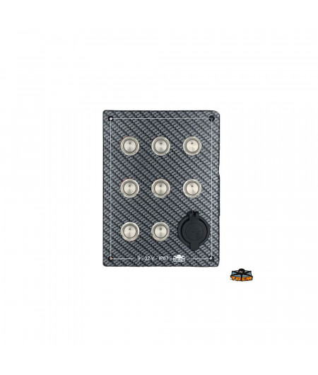 TREM Tableau electrique 5 inter, 3 poussoirs + USB