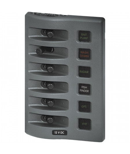 BLUE SEA WeatherDeck tableau à fusible enfichable 6 inter.