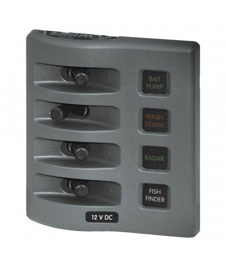 BLUE SEA WeatherDeck tableau à fusible enfichable 4 inter.