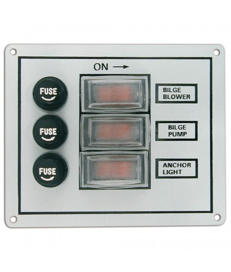 Tableau électrique de cabine 3 interrupteurs