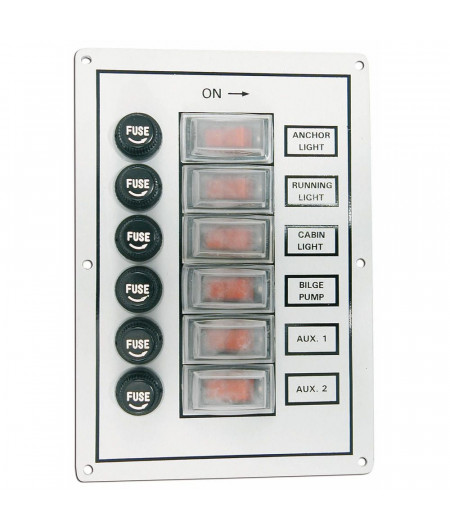 Tableau électrique de cabine 6 interrupteurs