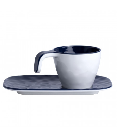 MARINE BUSINESS Tasses à café SUMMER blanches/bleues (x6)