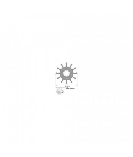 JABSCO Turbine Øext 57.1mm ep 31.5mm 1210-0001 (MT107)