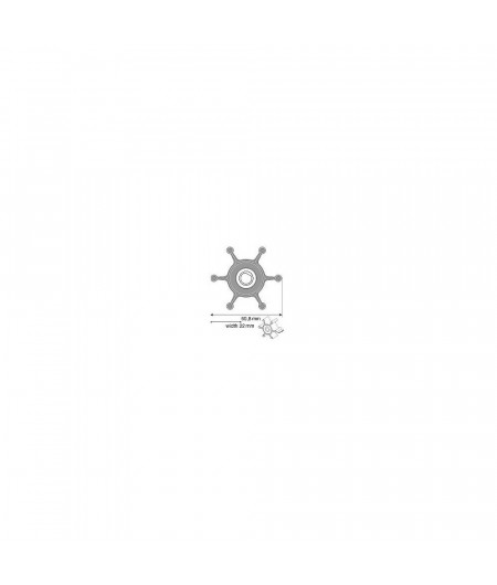 JOHNSON Turbine Ø ext 51mm - ep. 22mm F4 09-824P-9
