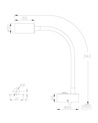 Liseuse led AURORA avec prise USB