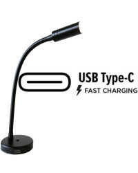 MANTAGUA LISEUSE LED YEU NOIR AVEC INTER ET USB C 10 w
