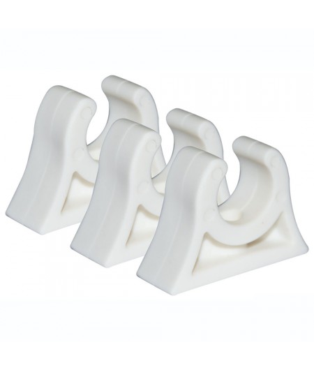 Clips caoutchouc pour tube ø25/26 mm - blanc