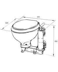 RM69 WC Standard - Abattant bois