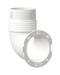 MANCHON COUDE BLANC 3''