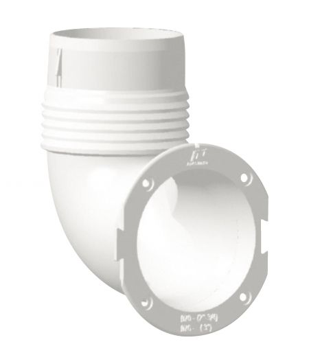 MANCHON COUDE BLANC 3''