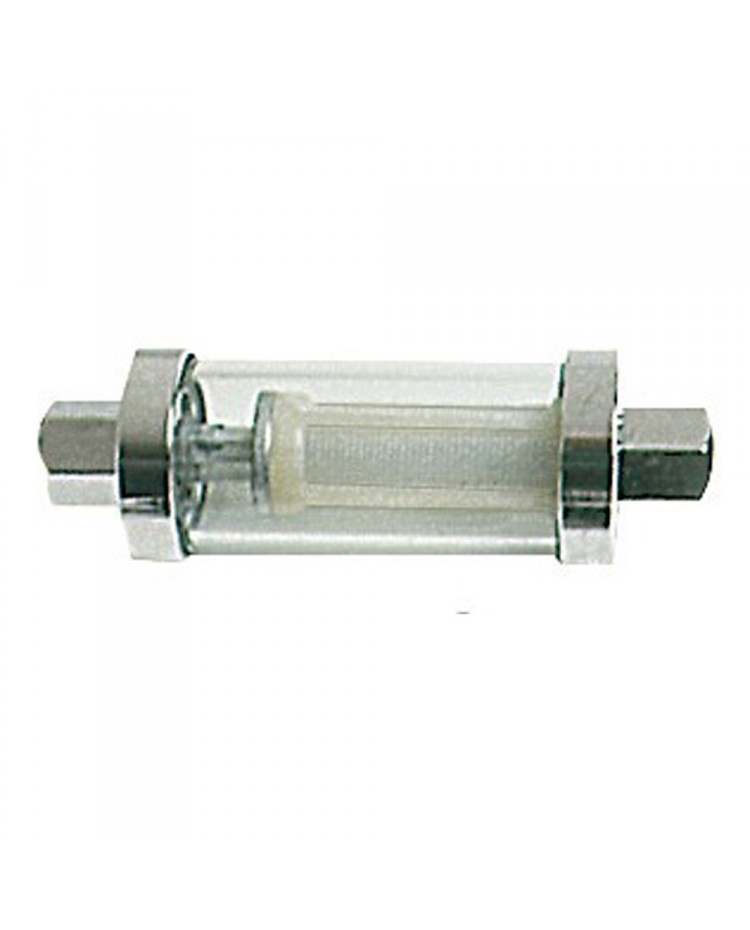 Filtre à Carburant En Ligne Verre Métal Pour Moto - Filetage 8 Mm - Universel - Rouge