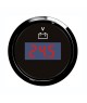 Voltmètre numérique - cadran noir - lunette noire - 12/24V