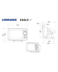 LOWRANCE SONDEUR/GPS EAGLE 5'' + Sonde HDI 83/200 KHz