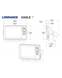 LOWRANCE SONDEUR/GPS EAGLE 7'' + Sonde HDI 50/200 KHz