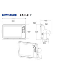 LOWRANCE SONDEUR/GPS EAGLE 9'' + sonde TripleShot HD
