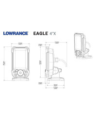 LOWRANCE SONDEUR/GPS EAGLE 4'' + sonde Bullet 200Khz